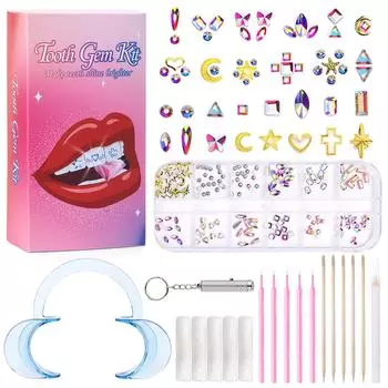 Зуб Gem Kit DIY Кристаллы Ювелирные изделия Зубные украшения Ювелирные изделия Украшение зубов Зубной инструмент