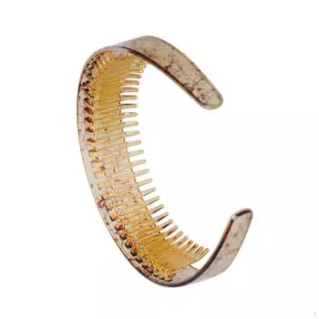 Зубчатая повязка на голову для женщин Декоративная бытовая модная вьющаяся повязка на голову для волос Light Coffee