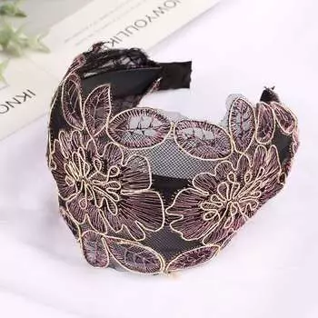 Зубчатая шпилька, кружевная заколка для волос, женская повязка на голову с широким краем, крышка седых волос 10cm красный