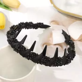 Зубчатые Нескользящие Повязки на Голову Женские Черные Красные Обручи для Волос Безель Головной Убор Дамские Корейская Мода Аксессуары для Волос Резинки для Волос 1pcs