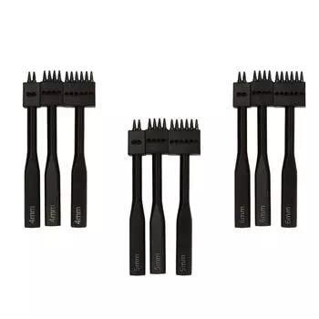 Зубчатый пробойник Ремни Обувь Вспомогательные инструменты Ремни Седла Кожа Ремесло Изготовление ювелирных изделий Расстояние между отверстиями Инструмент «сделай сам» Шитье Стамеска Сталь