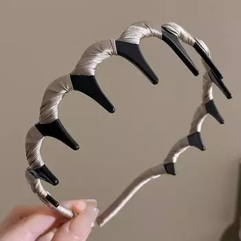 Зубчики Нескользящая Расческа для Волос Ободок для Женщин Девочек Элегантное Украшение для Волос Пушистые Топ Ободки Мода Корейские Аксессуары для Волос