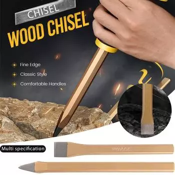 Зубило из хромованадиевой стали, нержавеющее зубило для металлообработки и каменной кладки, подходит для профессионалов 200mm