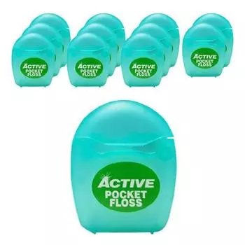 Зубная нить Active Portable Зеленая 12 м, 6 шт., 2 шт.