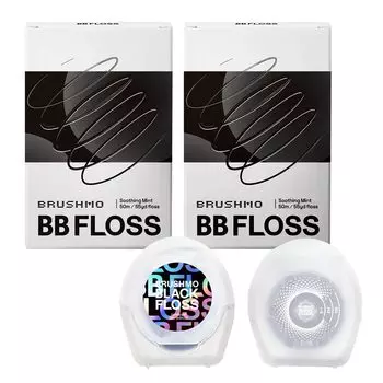Зубная нить Brassimo BB Floss Black 50 м Приблизительно 100 дней Зубная нить для ухода за полостью рта Межзубная нить Thread Pick BB Floss Рекомендовано American 2