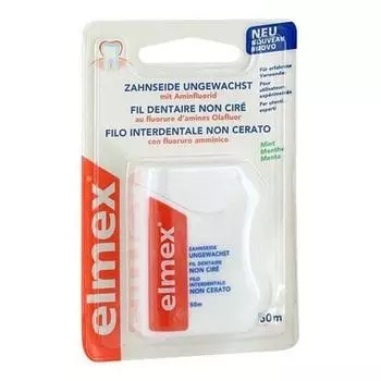 Зубная нить Elmex Mint без воска 50 м
