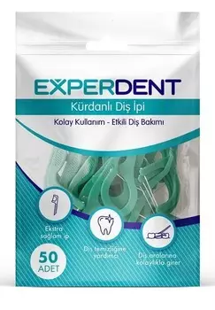 Зубная нить Experdent с зубчиками 50 шт.