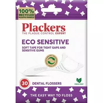Зубная нить Flackers Eco Sensitive, 1 упаковка, 30 шт.