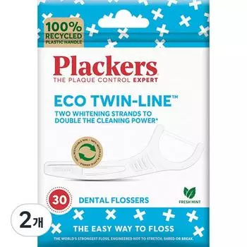 Зубная нить Flackers Eco Twin Line, 2 шт., 30 шт.