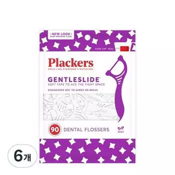 Зубная нить Flackers Gentle Slide Y-типа, 90 шт., 6 шт.