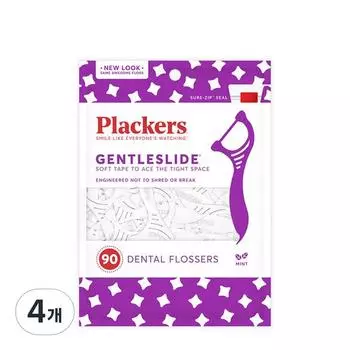 Зубная нить Flackers Gentle Slide Y-типа, 90 шт., 4 шт.