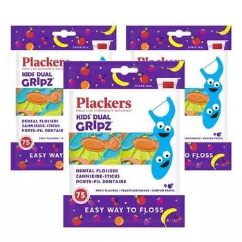 Зубная нить Flackers Kids, 75 упаковок, 3 шт.