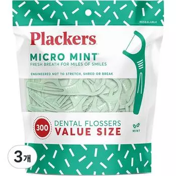 Зубная нить Flackers Micro Mint, 300 шт., 3 шт.