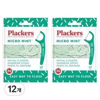 Зубная нить Flackers Micro Mint, 36 упаковок, 12 штук
