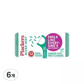 Зубная нить Flackers Micro Mint Travel Case, 12 шт. в упаковке, 6 шт.
