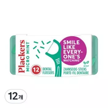 Зубная нить Flackers Micromint Travel Case, 12 шт., 12 шт.