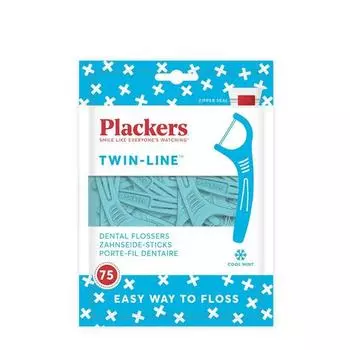 Зубная нить Flackers Twin Line, 75 шт., 1 шт.