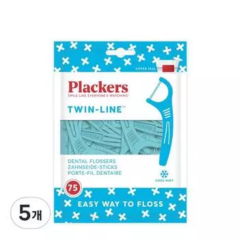 Зубная нить Flackers Twin Line, 75 шт., 5 шт.