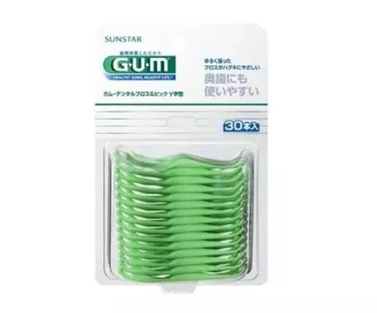 Зубная нить GUM 30P x 9 шт., Y-образная