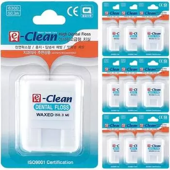 Зубная нить Iclean воскового типа 50,3 м, 1 упаковка, 10 шт.