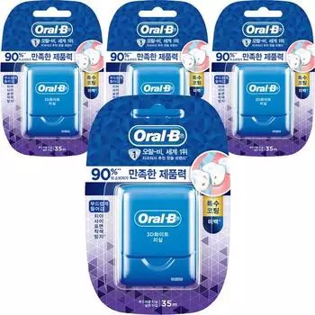 Зубная нить Oral-B Glide 3D белая 35 м, 1 шт., 4 шт.