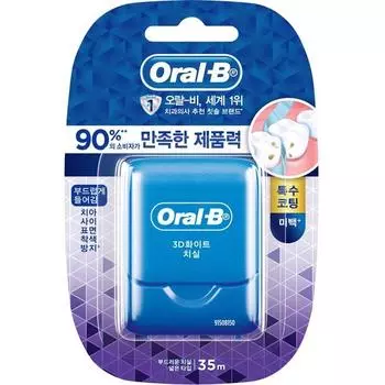Зубная нить Oral-B Glide 3D белая 35 м, 1 упаковка, 1 шт.