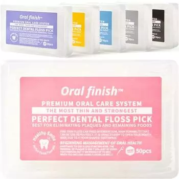 Зубная нить Oral Finish, тонкая и прочная, 50 шт., 6 шт.