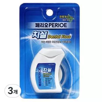 Зубная нить Perio Mint Wax, 3 шт., 1 упаковка
