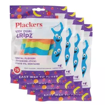 Зубная нить Plackers Micro Clean Kids с фруктовым вкусом 75 шт. (4)