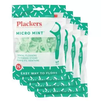 Зубная нить Plackers Micro Clean со вкусом мяты 75 шт. (4)