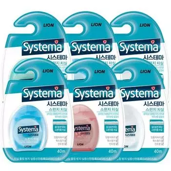 Зубная нить Systema Sponge 40 м, случайная доставка, 1 шт., 6 шт.