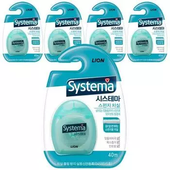 Зубная нить Systema Sponge, цветная, отправляется случайным образом, 1 шт., 5 шт.