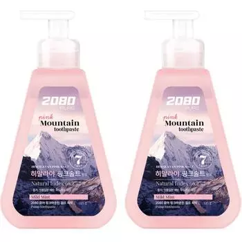 Зубная паста 2080 Pure Pink Mountain Pump 325г, корейская зубная паста 2 шт.