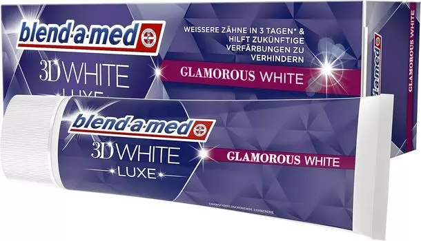 Зубная паста 3D WHITE LUXE GLAMOROUS WHITE 75 мл blend-a-med [продукт]
