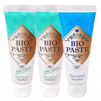Зубная паста Bio Paste 60 г x 3 флакона в наборе M2V Зубная паста-гель из натуральных ингредиентов для устранения неприятного запаха изо рта Органическая зубная паста для детей Без абразивов Без