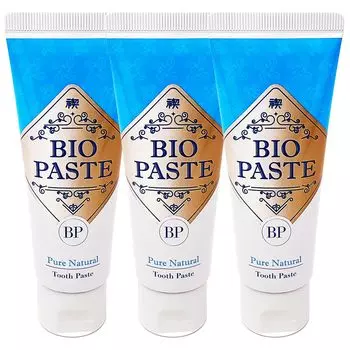 Зубная паста Bio Paste 60 г x 3 бутылки Зубная паста-гель из натуральных материалов Неприятный запах изо рта Нет Нет Фтор Набор, Состав, Уход, Зубная паста без добавок,