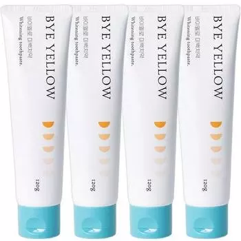 Зубная паста By Yellow Whitening Отбеливание зубов Рекомендуемое удаление неприятного запаха изо рта, 120 г, 4 шт.