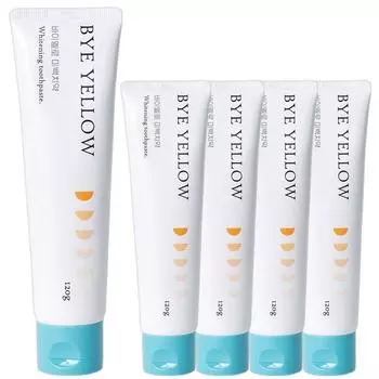 Зубная паста By Yellow Whitening с прополисом для отбеливания зубов 120 г, 5 шт.
