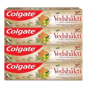 Зубная паста Colgate Swarna Vedshakti Ayurvedic Gum Care с антимикробными свойствами для защиты всей полости рта - 4 x 200 г