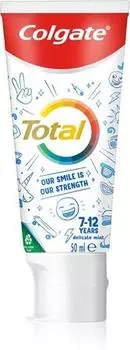 Зубная паста Colgate Total Junior прекрасно очищает зубы и полость рта для детей TU прозрачный