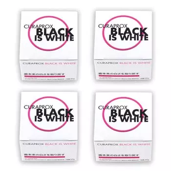 Зубная паста Curaprox Black is White Powder 20 г x 4 шт. чёрный