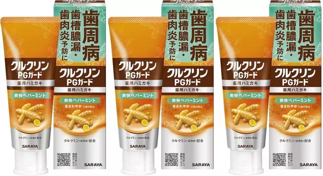 Зубная паста Curculin PG Guard с лечебной мятой, 100 г x 3 шт. [Оптовая закупка]