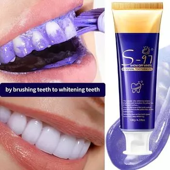 Зубная паста Deep Clean & Fresh Breath, 4,59 унций - Аромат фиолетовой черники, отбеливание и удаление пятен, здоровье десен, уход за полостью рта для взрослых и детей 1pc