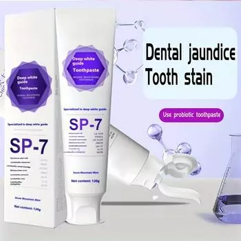 Зубная паста Deep White Guide с пробиотиками SP-7: Отбеливание, свежее дыхание и удаление пятен для здоровых зубов 1pc