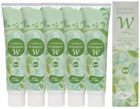 Зубная паста Denta Pearl W с лечебной структурой 5 шт. (двойная трубка)