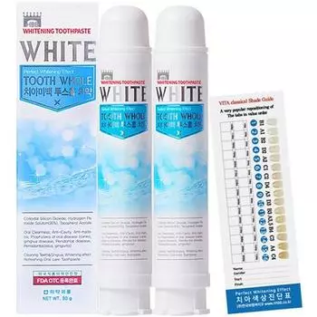 Зубная паста для отбеливания зубов Toothhole White, 80 г, 2 шт.