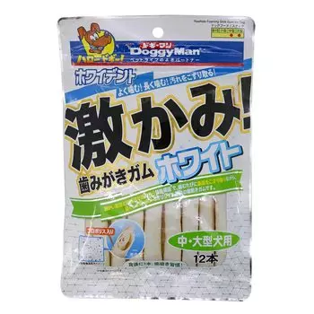 Зубная паста Doggyman Whiteent Super Gum White для средних и больших зубов, 12 штук. Жуйте! собаки,