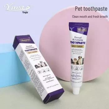 Зубная паста Dual Pet для кошек и собак — уход за полостью рта для свежего дыхания и чистых зубов Beef flavor