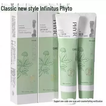 Зубная паста Infinitus Phytocare: Удаляет желтизну, пятна, неприятный запах изо рта; Освежающая мятная формула.