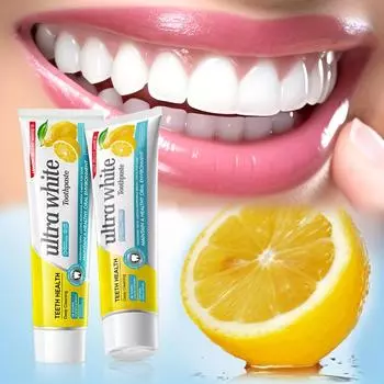 Зубная паста Lemon Ultra White, осветляющая, глубоко очищающая зубы, очищающая от грязи 100 г 1pcs